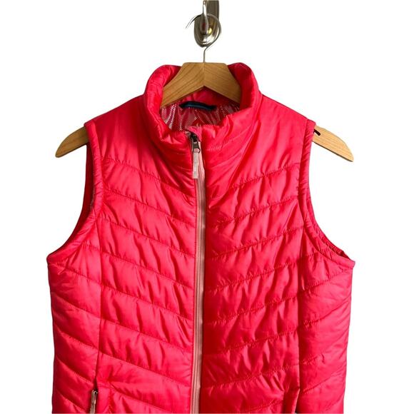 Columbia Vest Girls Omni Heat Reflective Thermal Front Zip Pink Barbiecore Sz L - Picture 3 of 13